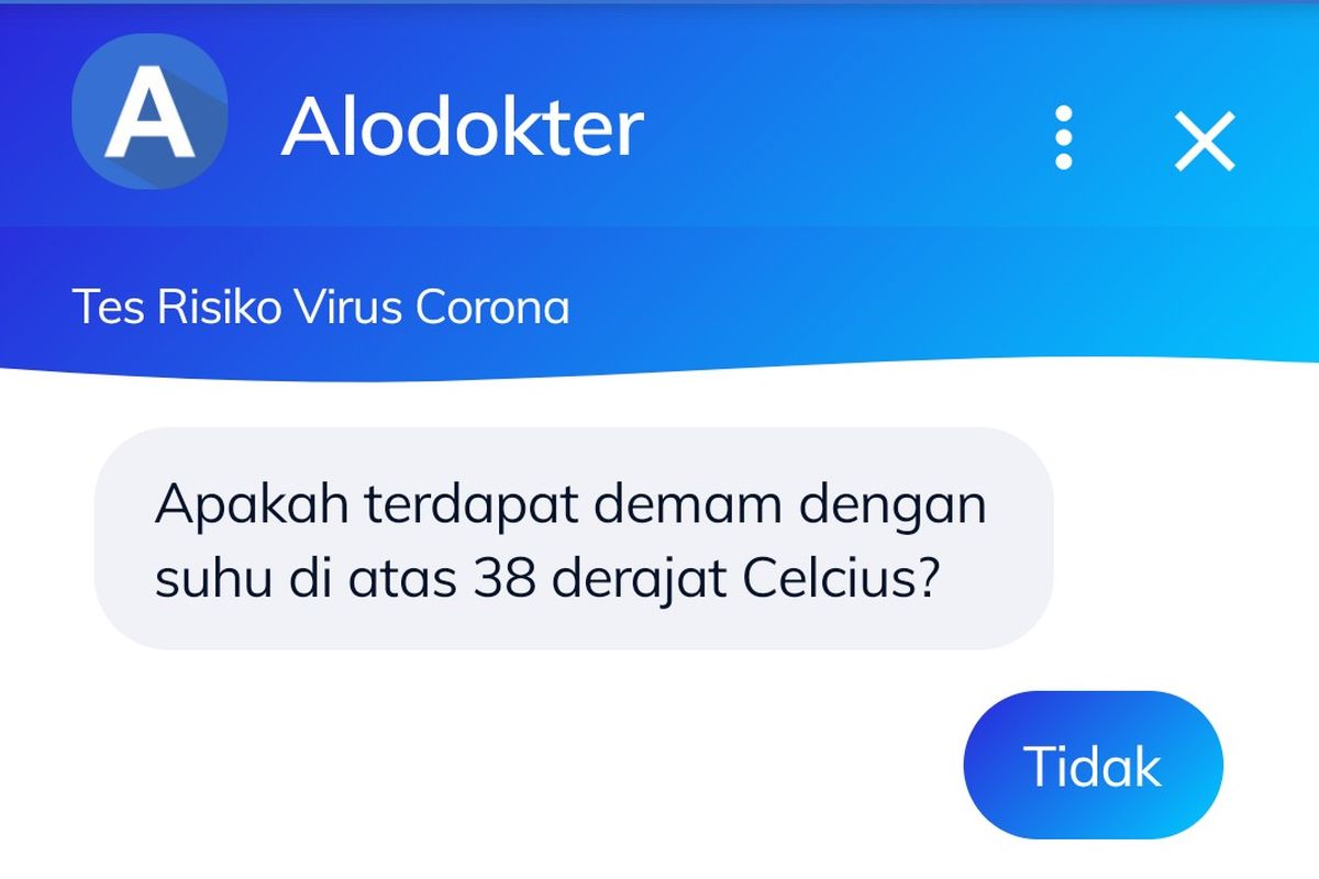 Teknologi layanan digital yang diluncurkan Alodokter untuk membantu masyarakat mengetahui risiko penyebaran virus corona.