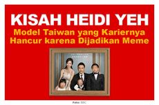 INFOGRAFIK: Kisah Heidi Yeh, Model Taiwan yang Kariernya Hancur akibat Meme