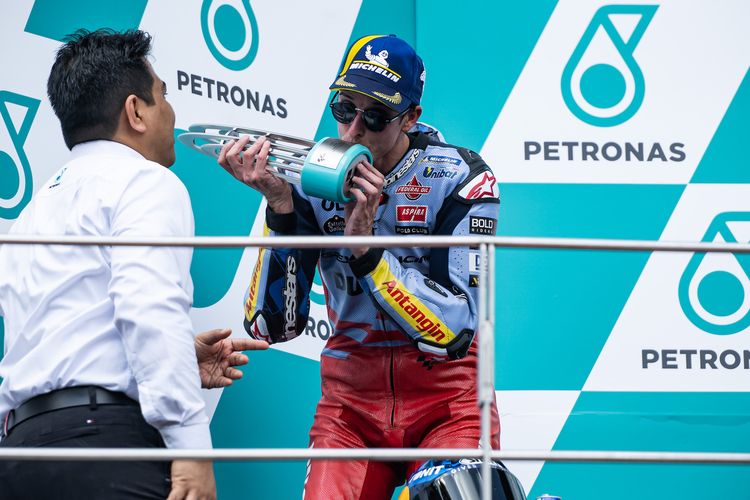 Alex Marquez saat berlaga pada MotoGP Malaysia 2023