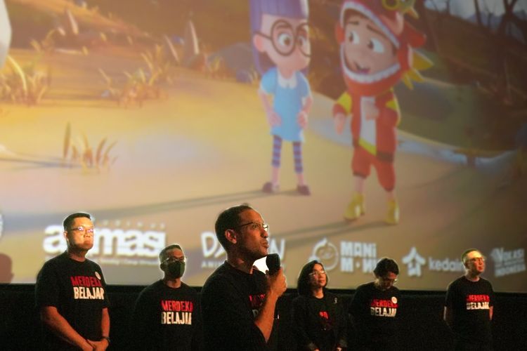 Mendikbud Ristek Nadiem Makarim mengapresiasi film animasi karya mahasiswa Udinus Semarang.