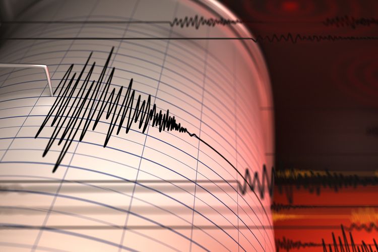 Ilustrasi gempa bumi.