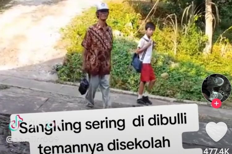 Tangkapan layar video siswa yang dibulli hingga pindah ke SLB