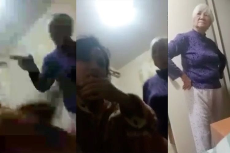 Potongan gambar video yang memperlihatkan seorang Tenaga Kerja Indonesia dipukul oleh majikannya di Hong Kong.