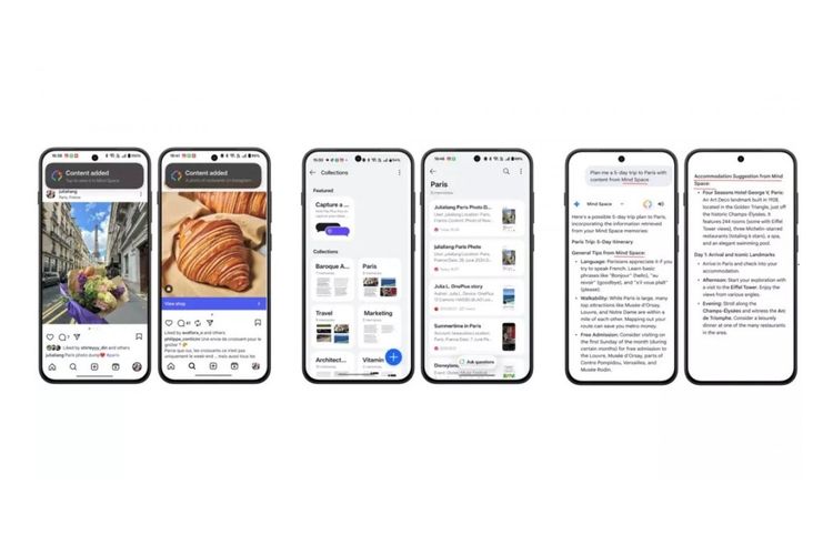 Fitur baru Plus Mind, Mind Space, dan integrasi dengan asisten AI Gemini.