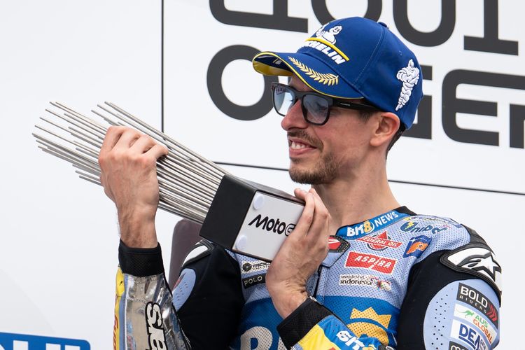 Alex Marquez saat berlaga pada MotoGP Jerman 2025