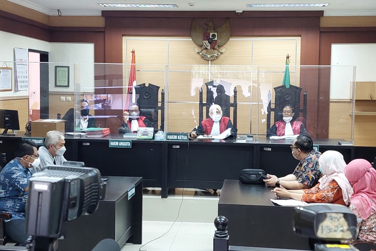 Sidang perdata kasus program tabung tanah di Pengadilan Negeri Tangerang, Kota Tangerang, Selasa (18/1/2022).