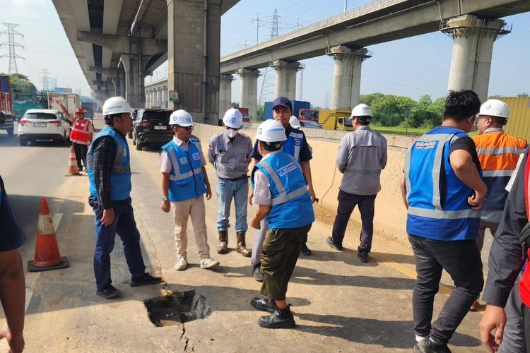 Perbaikan KM 28 Tol Japek, JTT Imbau Pengguna Jalan Tetap Hati-hati