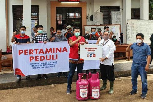 Peduli Korban Longsor Sumedang, Pertamina Salurkan Bantuan LPG dan BBM Dexlite