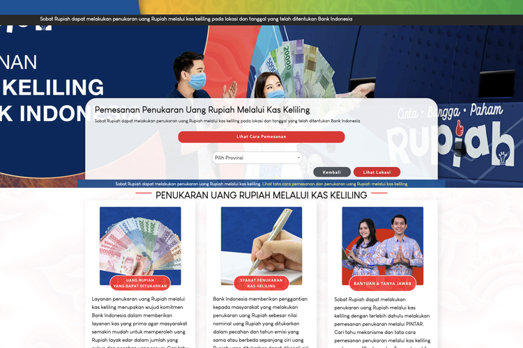 Link Penukaran Uang Baru Periode 2, Dibuka Pukul 08.00 WIB, Klik pintar.bi.go.id