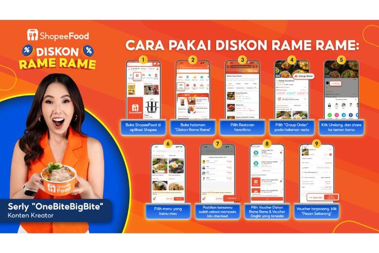 Cara pakai diskon rame-rame.