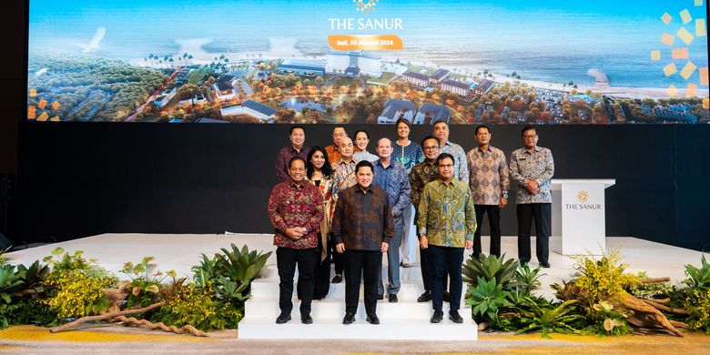 Acara groundbreaking Alster Lake Clinic di Sanur, Bali (30/1/2024) yang dihadiri oleh Menteri BUMN Erick Thohir.