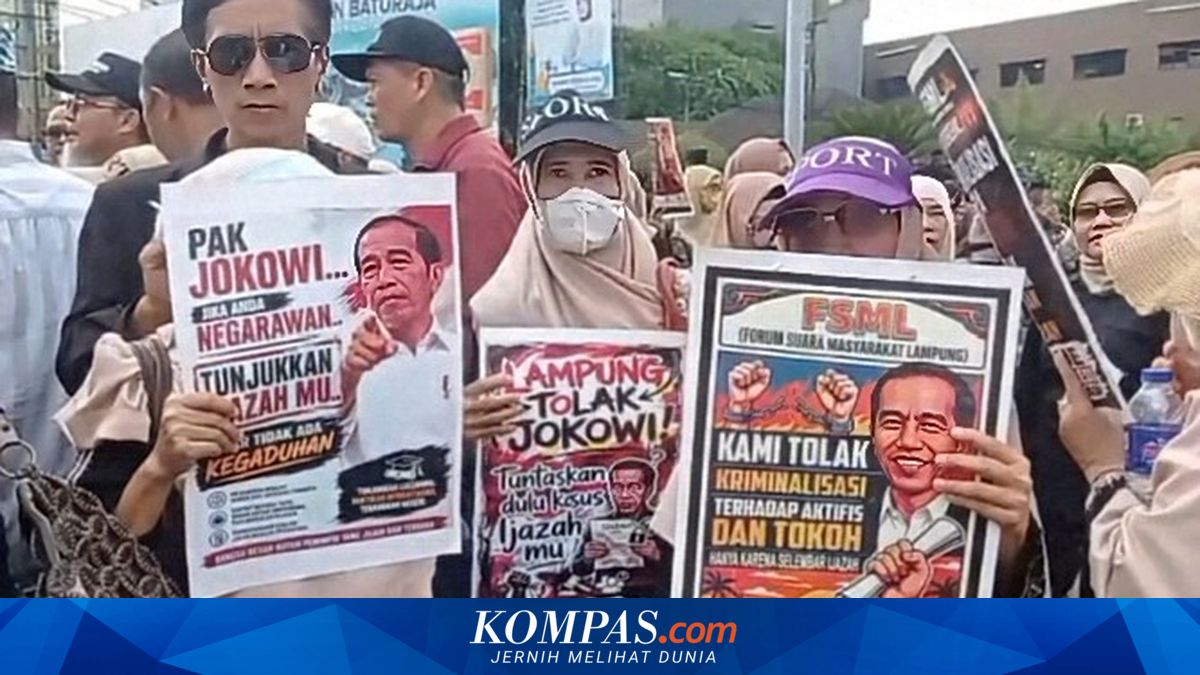 Safari Politik Jokowi ke Lampung Diwarnai Aksi Demo Penolakan