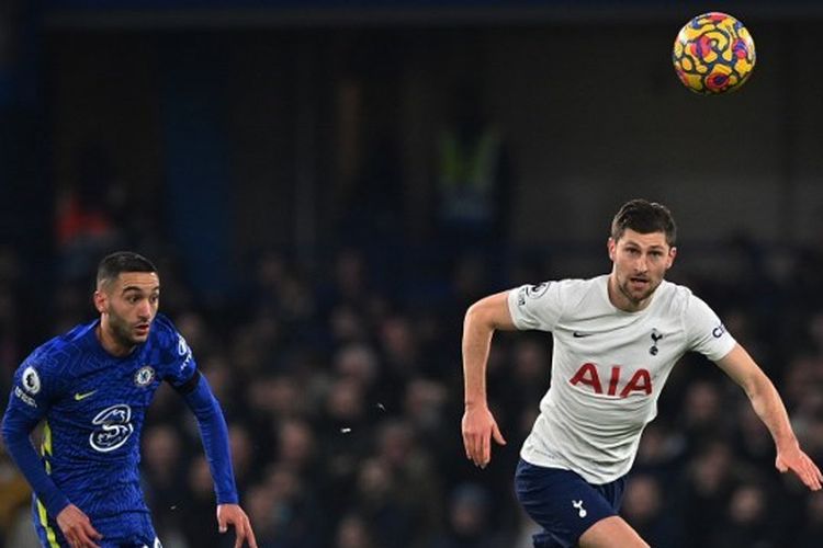 Suasana pertandingan Chelsea vs Tottenham pada lanjutan laga Liga Inggris di Stadion Stamford Bridge, London, pada Minggu (23/1/2022).