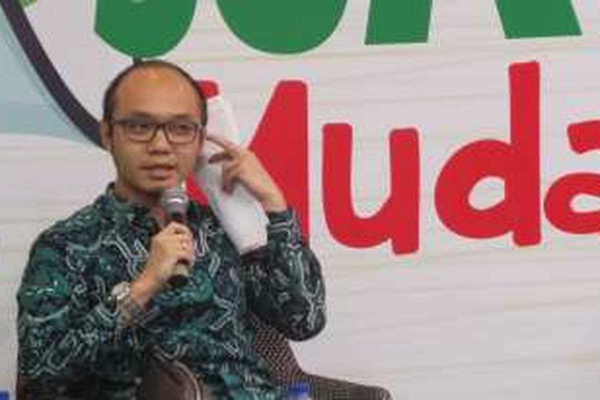 Direktur Eksekutif Charta Politika Indonesia Yunarto Wijaya saat ditemui di Setiabudi Building II, Jakarta Selatan, Selasa (24/5/2016).