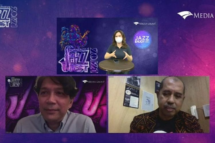 Dua juri The Papandayan Jazz, Jazz International Competition, Eq Puradireja dan Venche Manuhutu saat press conference, Rabu (18/8/2021).