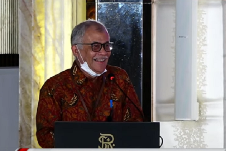 A screenshot of secretary general of the Industry Ministry Dody Widodo at the 2023 Indonesia Leading Economic Forum Seminar in Jakarta on Tuesday, March 14, 2023. 