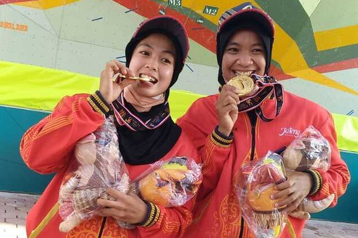 Atlet Blora bersyukur dengan raihan medali emas cabor Panjat Tebing di PON XX Papua 2021