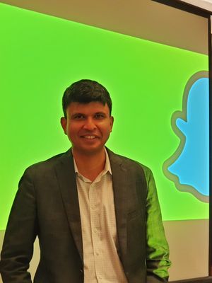 Managing Director of International Markets Snap Inc., Nana Murugesan saat dijumpai KompasTekno di kawasan Jakarta Selatan, Selasa (3/12/2019).