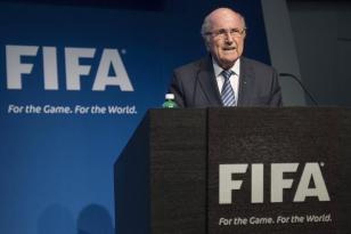 Sepp Blatter mengundurkan diri sebagai Presiden FIFA pada Selasa (2/6/2015).