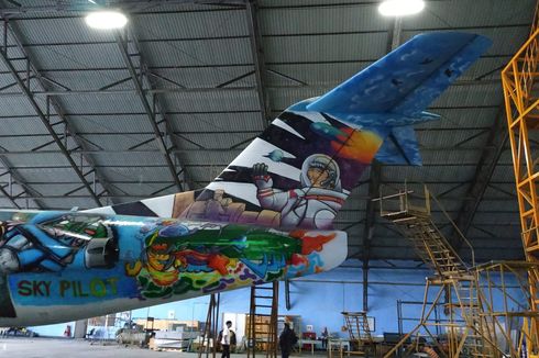 Mural di Pesawat F-28, Sebuah Harap untuk Indonesia...