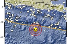 Gempa M 5,6 Guncang Laut Selatan Jawa, Tak Berpotensi Tsunami