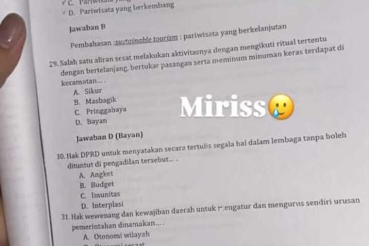 Disebut Aliran Sesat di Bank Soal, Masyarakat Adat Bayan Lapor ke Polda NTB