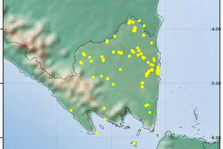 56 Titik Panas Terdeteksi di Lampung Timur, Mayoritas di TN Way Kambas