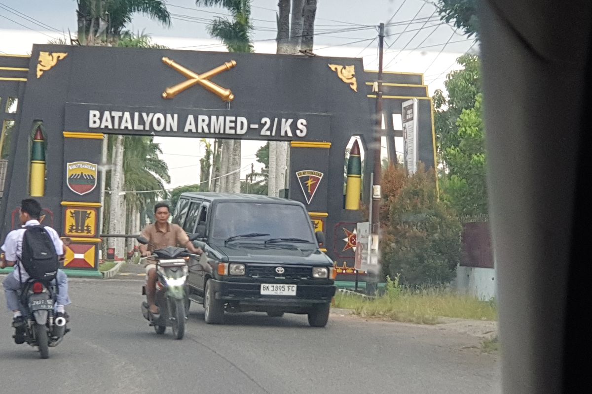 Suasana Batalyon Artileri Medan (Armed) 2/105 Kilap Sumagan di Desa Selamat, Kabupaten Deli Serdang, Sumatera Utara pada Senin (11/11/2024). 