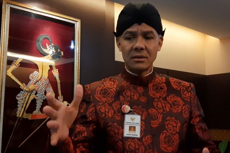 Gubernur Jawa Tengah Ganjar Pranowo saat ditemui di Kantor Gubernur Jateng, Semarang, Kamis (13/2/2020)