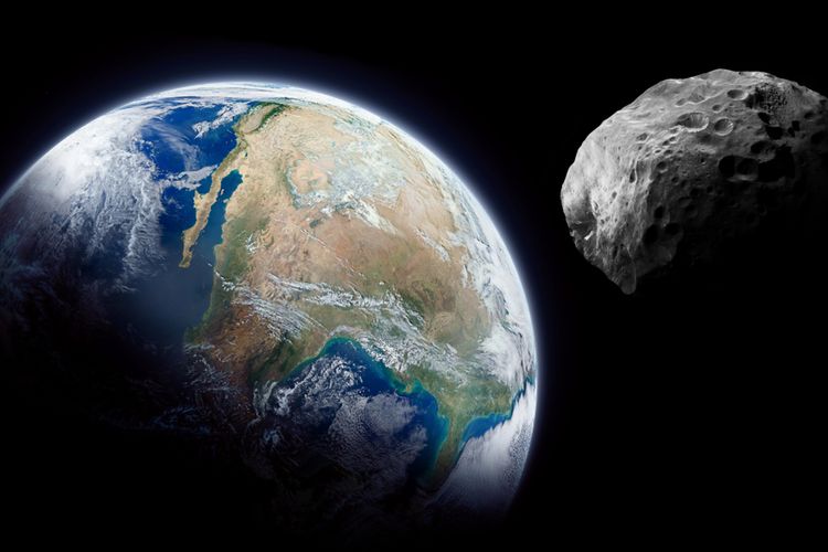 Ilustrasi asteroid dekat Bumi. Fenomena langit, Asteroid 2020 SX3 akan melewati Bumi hari ini, Kamis (8/10/2020).