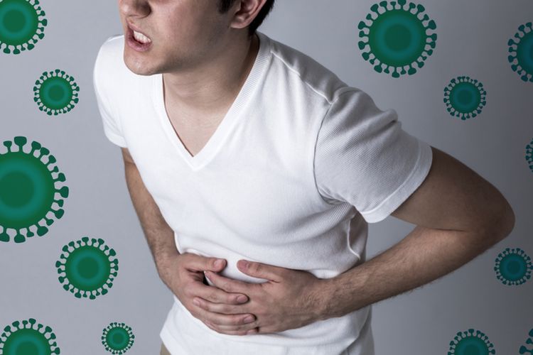 Ilustrasi sakit perut, yang tentu sering kali terkait dengan kesehatan usus.