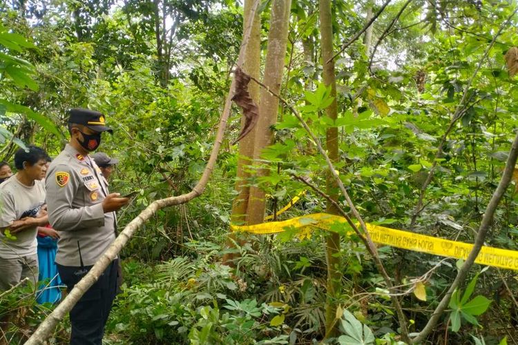 Warga Lingkungan Pesanggrahan, Kecamatan Walantaka, Kota Serang, Banten digegerkan penemuan kerangka manusia di semak semak lahan perkebunan.