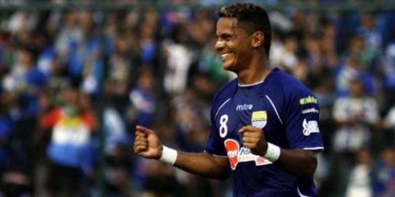 Pemain asal Brasil, Marcio Souza, saat membela Persib Bandung. 