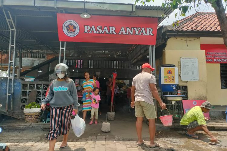 Suasana di Pasar Anyar Kabupaten Buleleng, Provinsi Bali, yang rencananya akan dikunjungi oleh Presiden Joko Widodo.