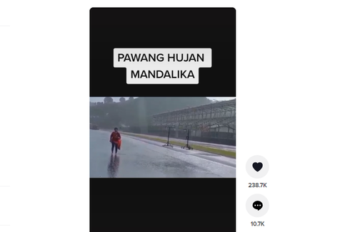 Video Viral Aksi Pawang Hujan di Sirkuit Mandalika, Siapakah Sosoknya?