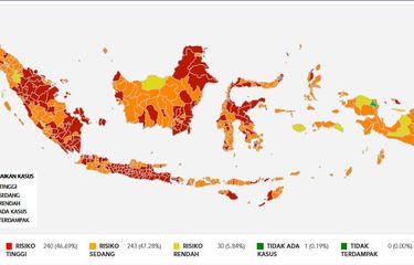 UPDATE: Sebaran 240 Zona Merah Covid-19 di Indonesia Data 1 Agutus ...
