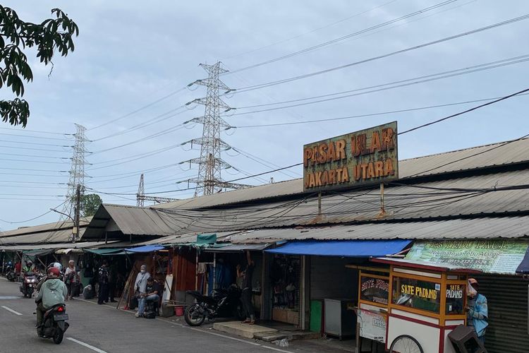 Situasi Pasar Ular Plumpang Semper, Jakarta Utara, Rabu (31/1/2024). Banyak pedagang mengeluhkan sepi pengunjung. 