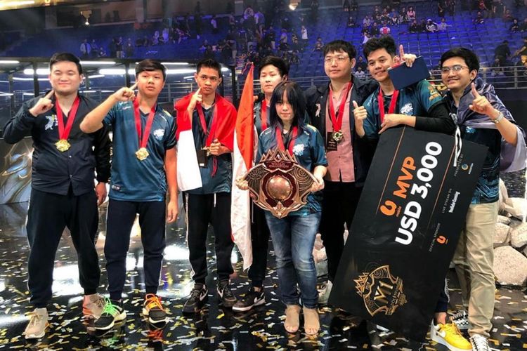 Tim Evos Legends Indonesia yang Juara Dunia Mobile Legends 2019.