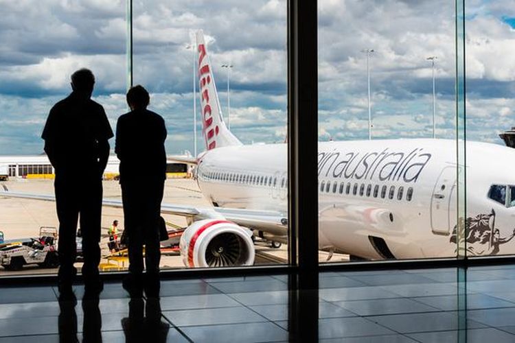 Ilustrasi pesawat Virgin Australia.