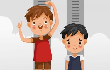 Ilustrasi kejadian stunting pada anak.
