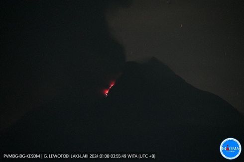Gunung Lewotobi Berstatus Siaga, Leleran Lava Mulai Teramati
