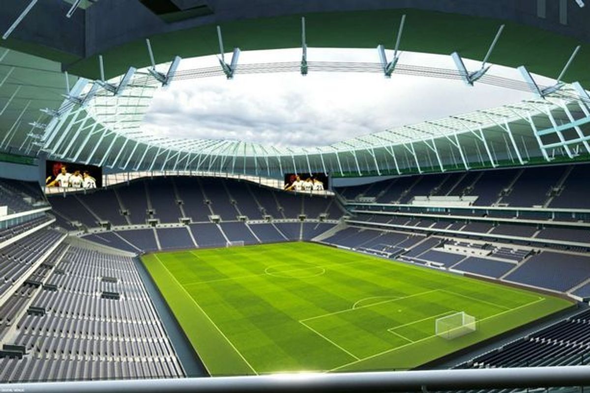 Bagian utara Tottenham Hotspur Stadium.