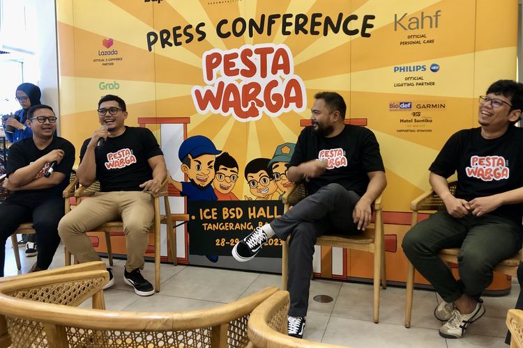 Konferensi pers Pesta Warga 2023 di Jakarta, Selasa (17/10/2023).