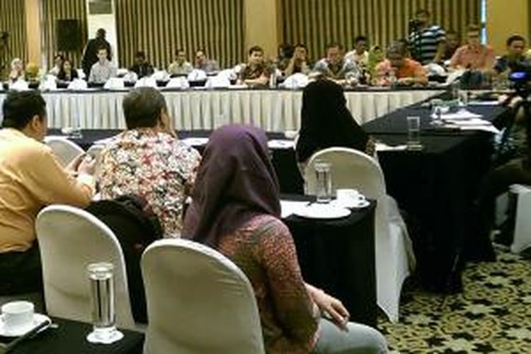 Acara Dialog Kemerdekaan Berkespresi di Media Sosial Indonesia, di Jakarta, Selasa (3/2/2015), yang dihadiri sejumlah korban UU ITE.
