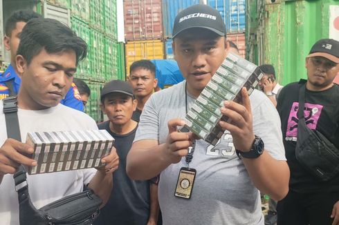 Kontainer Rokok Ilegal Asal Surabaya Diamankan di Pelabuhan Tunon Taka Nunukan