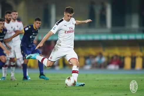 Verona Vs AC Milan, Piatek Bawa Timnya Menang dan Hentikan Puasa Gol