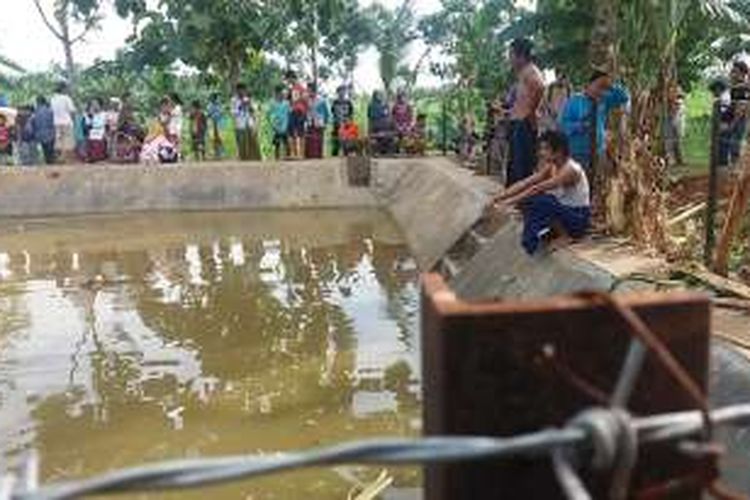 Kolam maut yang menewaskan Moh Taufikurrahman di Desa Tentenan Barat, Kecamatan Larangan, Jumat (5/2/2016)