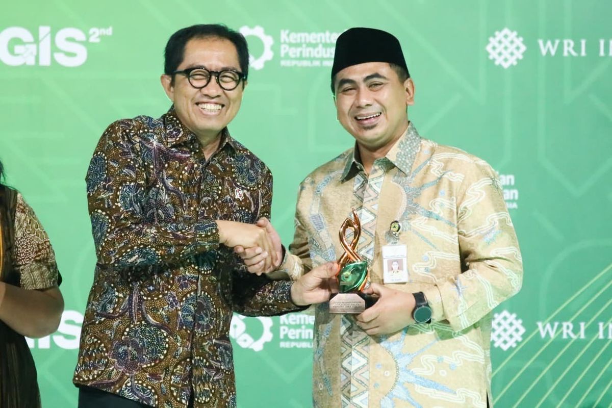 Wakil Gubernur Jawa Tengah Taj Yasin dalam acara Annual Indonesia Green Industry Summit (AIGIS) di Plenary Hall, Jakarta International Convention Center (JICC), Jakarta Pusat, Rabu (20/8/2025).