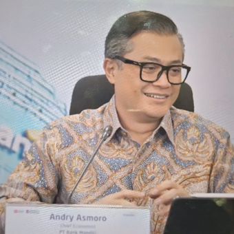 Chief Economist Bank Mandiri Andry Asmoro dalam Mandiri Economic Outlook Q3 2025, Kamis (28/8/2025).