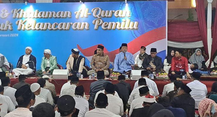 Gelar Pengajian Jelang Pencoblosan, TKN Prabowo: Apa Pun yang Terjadi, Kami Terima Hasilnya